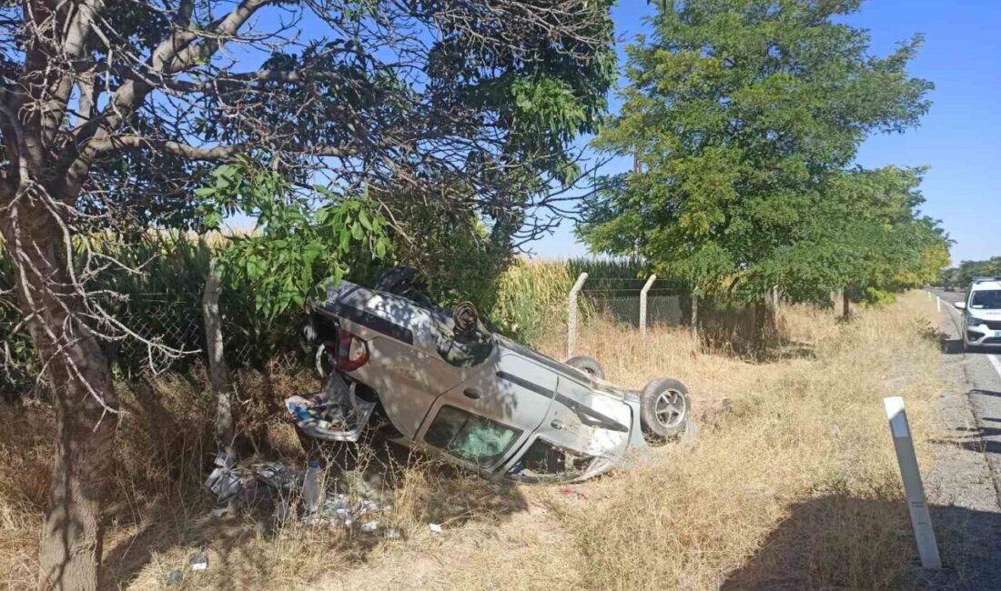Kulu ilçesinde meydana gelen trafik kazasında, aracın takla atması sonucu
