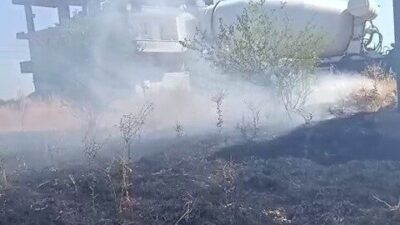 Adıyaman ilinde, bir mikser sürücüsünün müdahalesiyle, ikametler arasında koptuktan sonra