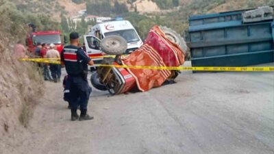 Köşk ilçesinde meydana gelen bir kazada, seyyar pide fırını taşıyan
