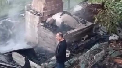 Kastamonu’nun Taşköprü ilçesinde bulunan bir köy fırınında çıkan yangın, itfaiye