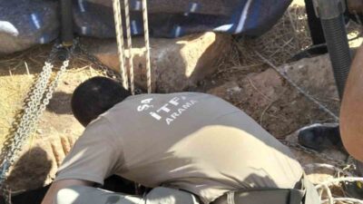 Şanlıurfa’nın Akçakale ilçesinde, koyun otlatma esnasında yeğeniyle beraber 140 metre