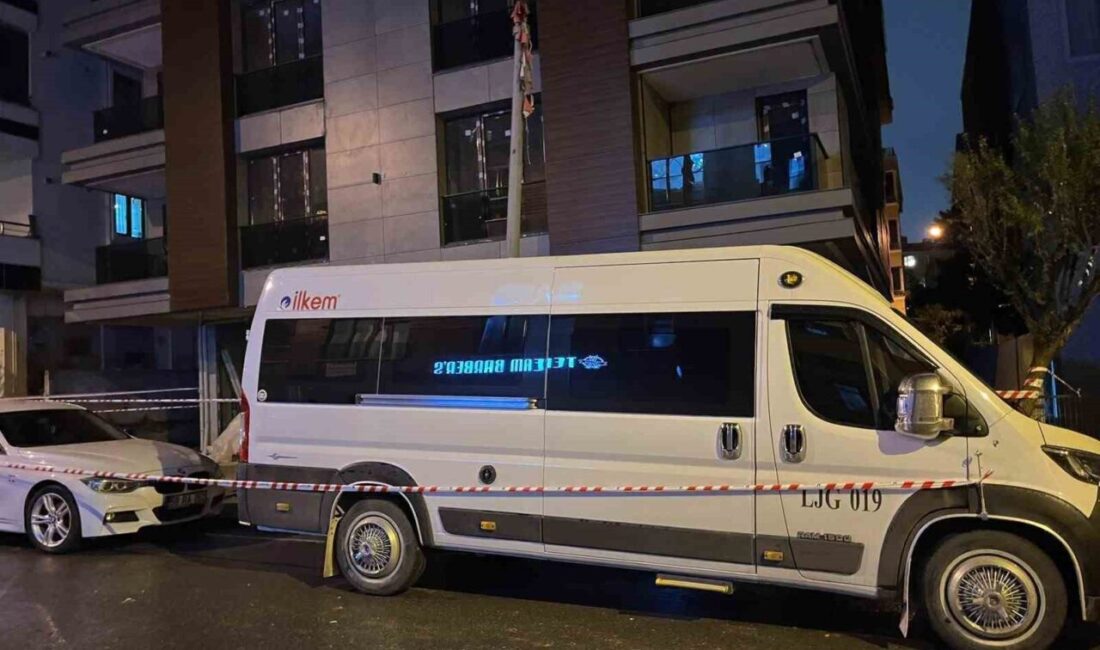 İstanbul Küçükçekmece ilçesinde bir adam, köpeğini gezdirirken kaldırımda yürürken inşaat