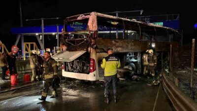 Kuzey Marmara Otoyolu’nda meydana gelen talihsiz bir olayda, bir yolcu
