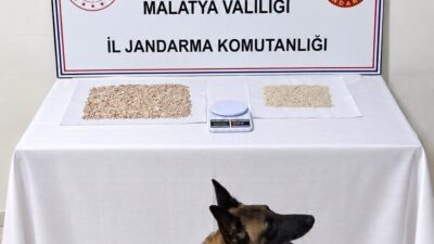 Malatya’nın Battalgazi ilçesinde jandarma ekipleri tarafından gerçekleştirilen operasyonda 1 kilo