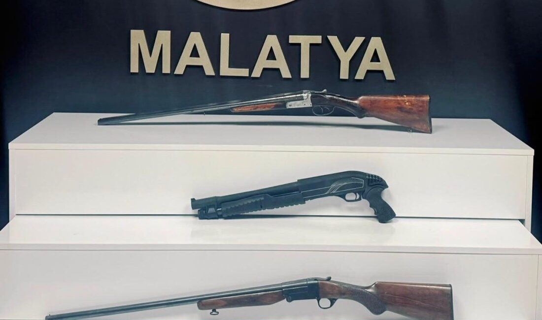 Malatya’da gerçekleştirilen operasyonda yasa dışı silah ticareti yapan kişilere yönelik