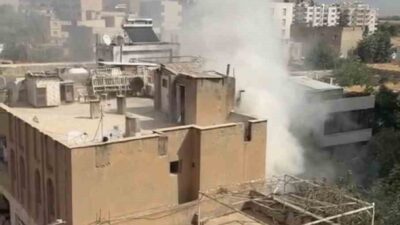 Nusaybin ilçesinde meydana gelen yangın, Yeşilkent Mahallesi’nde bulunan Yıldırım İlkokulu