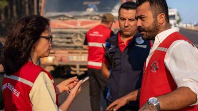 Menteşe Belediye Başkanı Gonca Köksal Aras, Yaraş Mahallesi’nde meydana gelen