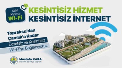 Mersin’in Erdemli ilçesinde bulunan yaklaşık 7 kilometrelik sahil şeridi, fiber