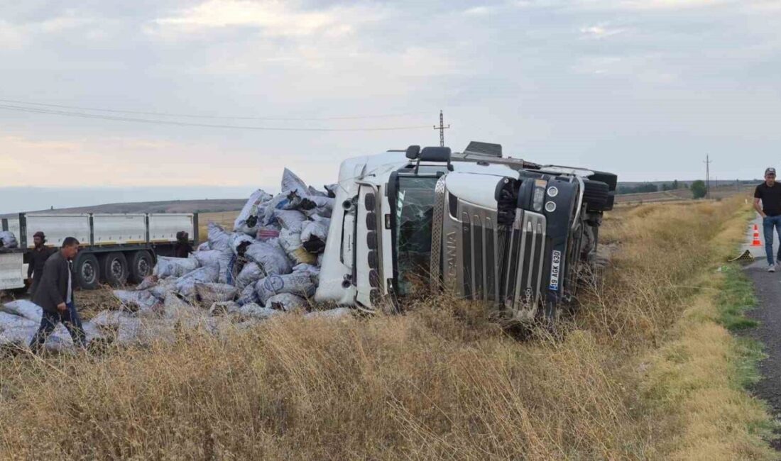 Yozgat’ın Sorgun ilçesinde bir tırın devrilmesi sonucu meydana gelen kazada,