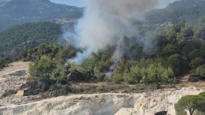 Muğla’nın Milas ilçesinde bulunan ormanlık alanda meydana gelen yangını kontrol