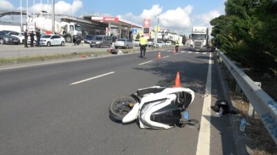 Samsun’un Bafra ilçesinde, 17 yaşındaki bir çocuğun kullandığı motosiklet ile