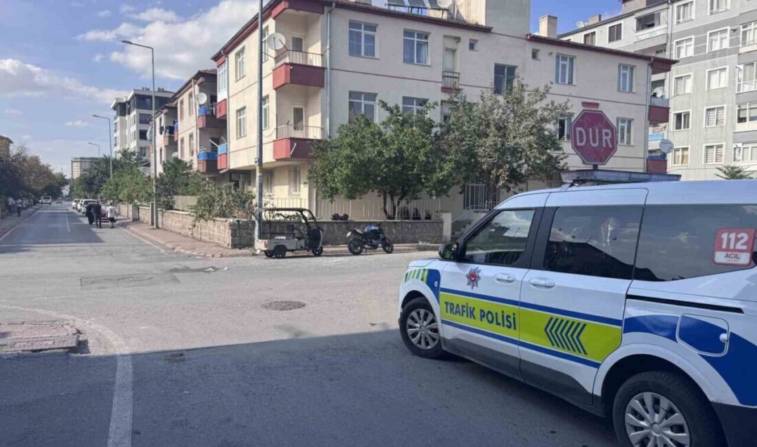 Kayseri Melikgazi ilçesinde meydana gelen trafik kazasında, bir motosiklet ile