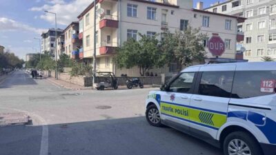 Kayseri Melikgazi ilçesinde meydana gelen trafik kazasında, bir motosiklet ile