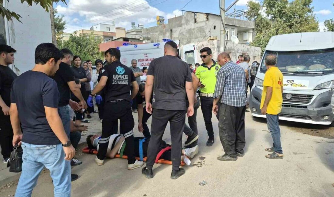 Adıyaman’da meydana gelen bir trafik kazasında, bir kişi motosiklet ile