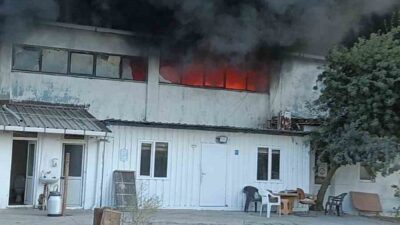 Tekirdağ’ın Muratlı ilçesinde bulunan Sanayi Sitesi’nin arka bölümünde yer alan