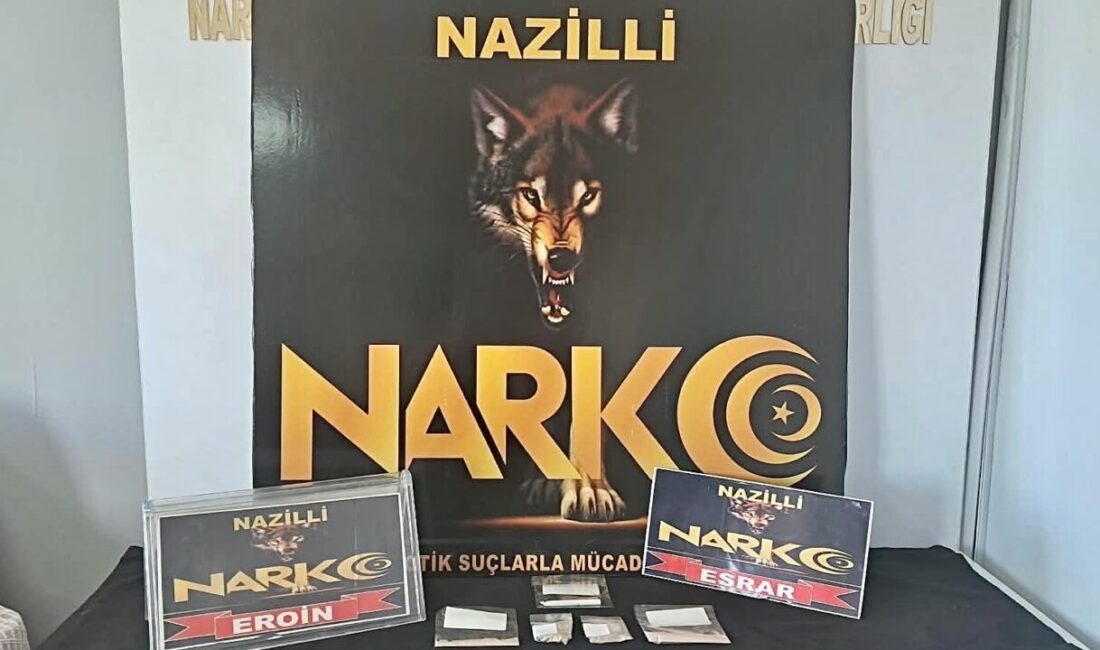 Nazilli’de polis ekipleri tarafından düzenlenen uyuşturucu operasyonunda 20 gram eroin