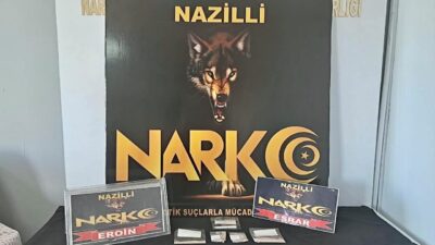 Nazilli’de polis ekipleri tarafından düzenlenen uyuşturucu operasyonunda 20 gram eroin