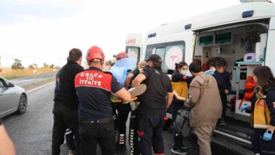 Nevşehir’de meydana gelen trafik kazasında, bir aracın aynı yönde seyreden