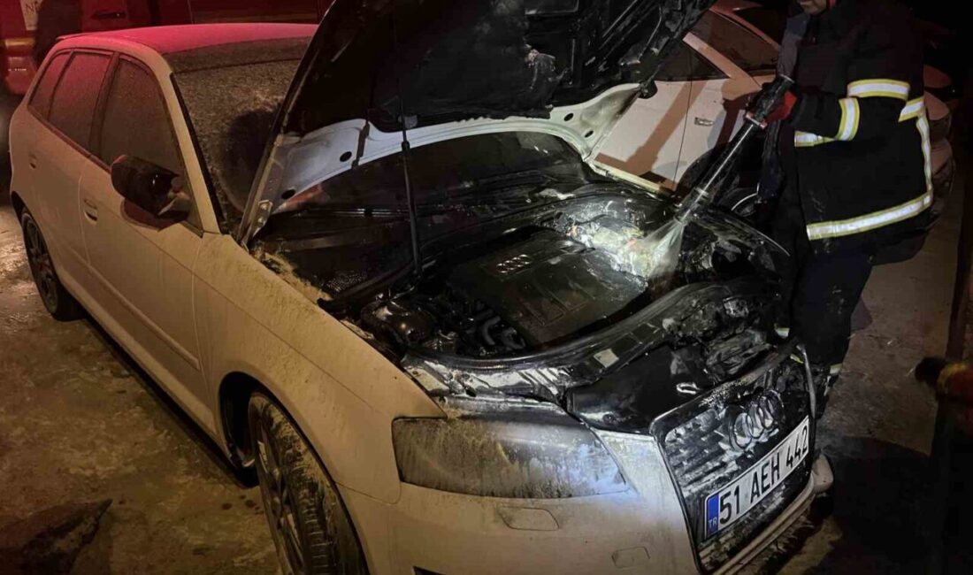 Niğde ilinde bir sitenin otoparkında park edilmiş bir otomobilde çıkan