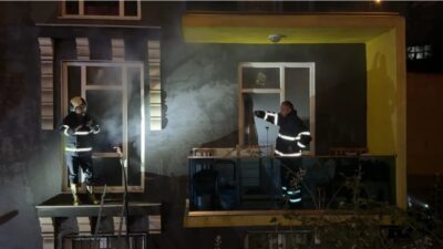Karabük ilinde bulunan bir apartman dairesinde meydana gelen yangında, 2