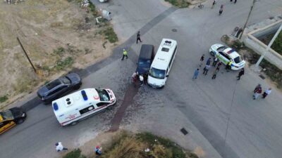 Karaman’da meydana gelen trafik kazasında, okul servisi ile hafif ticari
