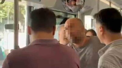 Şanlıurfa’da bir adam, otobüste tartıştığı yaşlı bir adamı tekmeledikten sonra