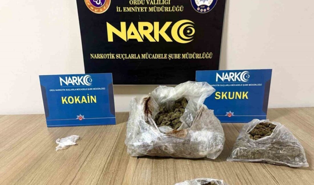 Ordu’da polis ekipleri tarafından gerçekleştirilen uyuşturucu operasyonlarında yakalanan 7 şüpheliden