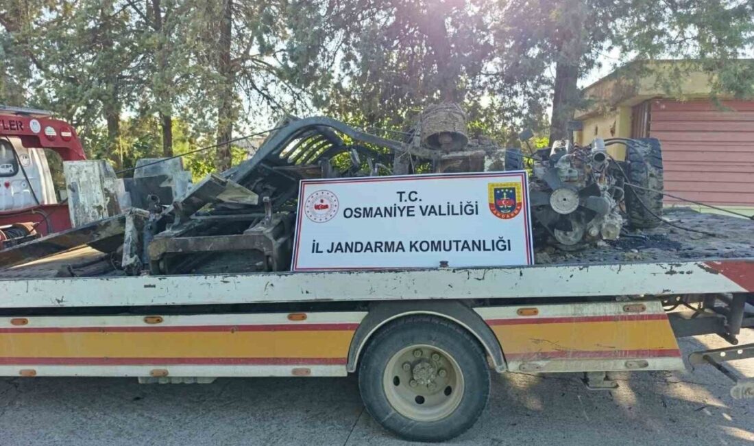 Osmaniye’de yol yapımı sırasında bir iş makinesinin çalınmasıyla ilgili, jandarmanın