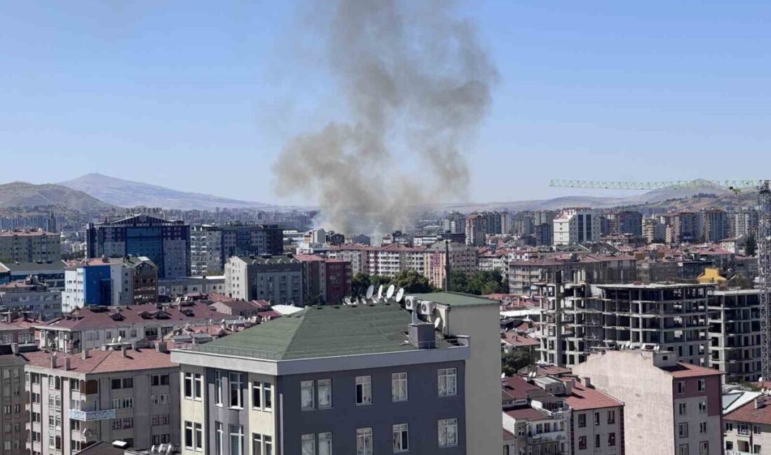 Kocasinan ilçesinde meydana gelen ot yangınında, Gaziosman Paşa Mahallesi Ray