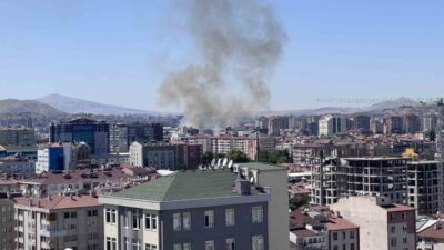 Kocasinan ilçesinde meydana gelen ot yangınında, Gaziosman Paşa Mahallesi Ray