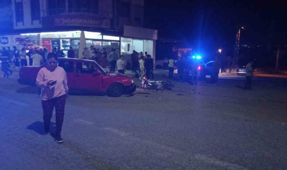 Konya’nın Seydişehir ilçesinde otomobil ile motosikletin çarpışması sonucu meydana gelen