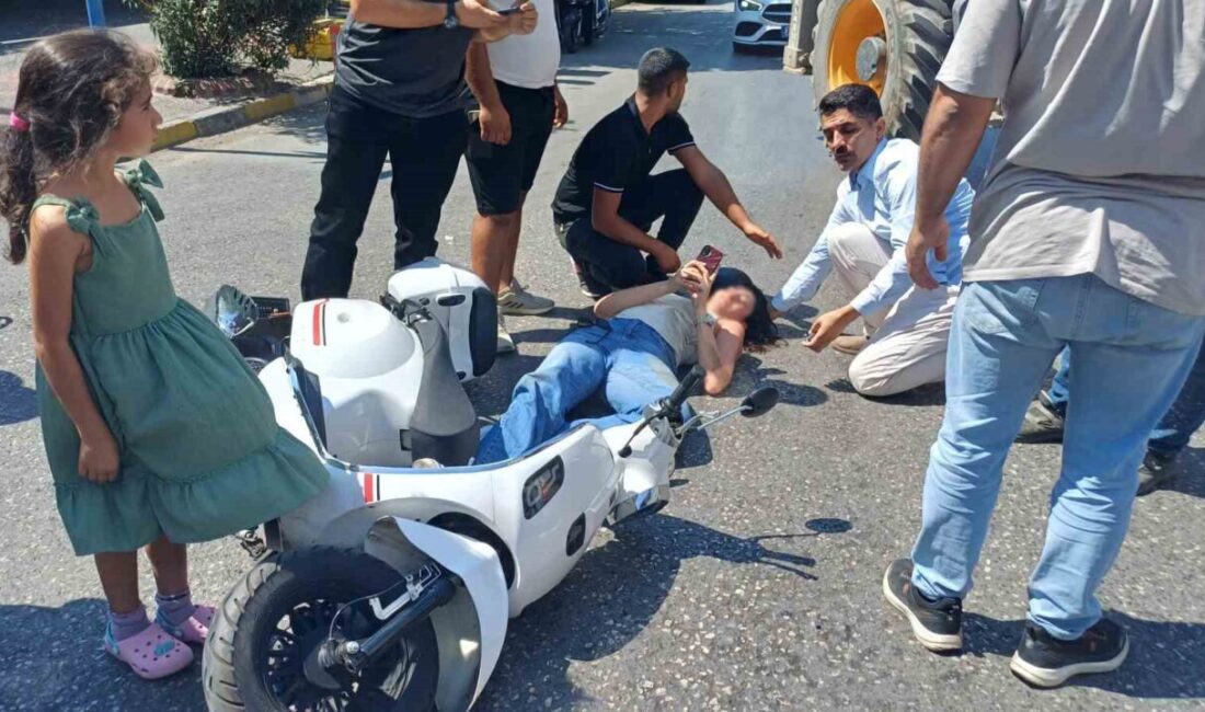 Aydın’ın Efeler ilçesinde meydana gelen bir kaza, motosiklet sürücüsünün panik