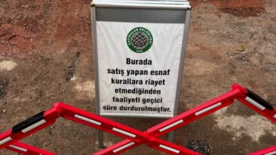 Yozgat’ın Çayıralan İlçe Belediyesi, pazar yerinde bir esnafın kamyonunun arka