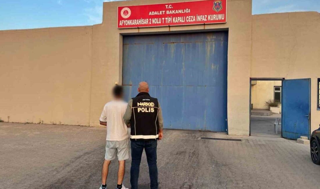 Afyonkarahisar’da uyuşturucu madde ticareti suçundan aranan bir kişi, polis tarafından