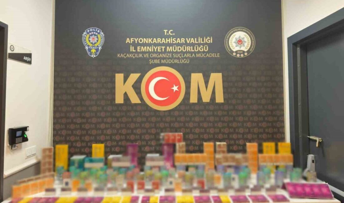Afyonkarahisar’da polis ekipleri tarafından gerçekleştirilen operasyonda, şehir merkezinde bir iş