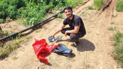 Adana’da bir biber tarlasına geceleyin giren hırsızlar, yaklaşık bir ton