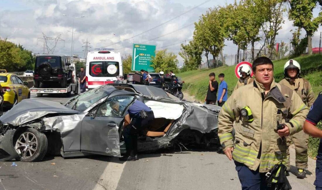 Sancaktepe ilçesinde, TEM bağlantı yolunda meydana gelen trafik kazasında, bir