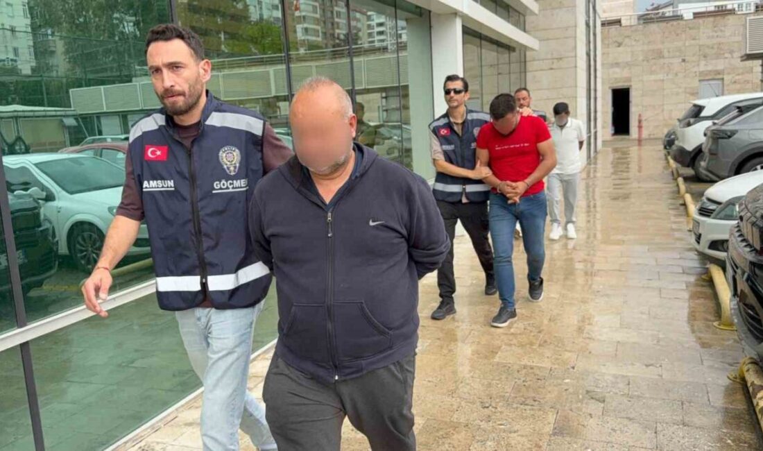 Samsun’da polis ekiplerinin düzenlediği operasyonda, Türkiye’ye yasa dışı yollarla girmiş