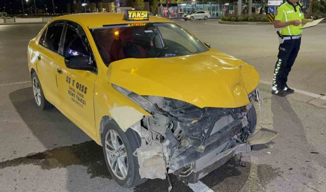 İki ticari taksinin çarpışması sonucu meydana gelen trafik kazasında, Samsun’un