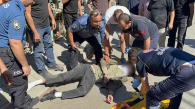 Samsun’un Tekkeköy ilçesinde motosiklet ile otomobilin çarpışması sonucunda meydana gelen
