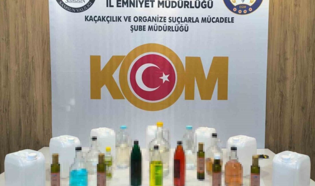 Samsun’un Atakum ilçesinde kaçakçılıkla mücadele kapsamında düzenlenen operasyonda 35 litre