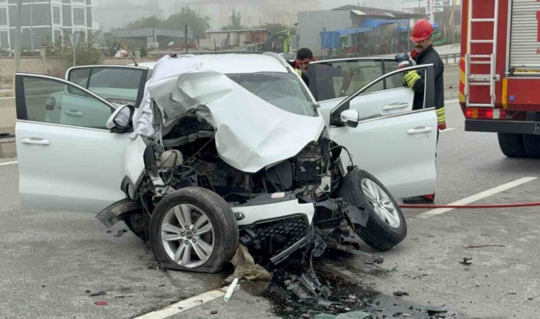 Samsun’da meydana gelen trafik kazasında, bir SUV aracın trafik yön