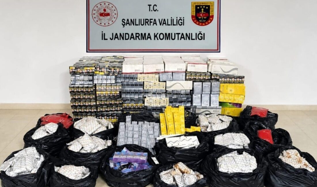 Şanlıurfa’da jandarma ekipleri tarafından icra edilen bir operasyonda, piyasa değeri