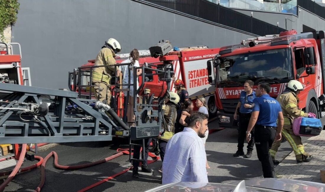 Sarıyer, İstanbul’da bulunan bir binanın zemin katında çıkan yangın sonucunda,