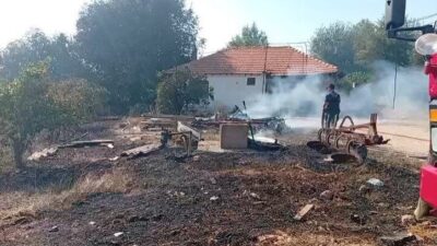 Çandır Mahallesi’nde çıkan yangın, rüzgarın etkisiyle hızla yayılarak evleri tehdit