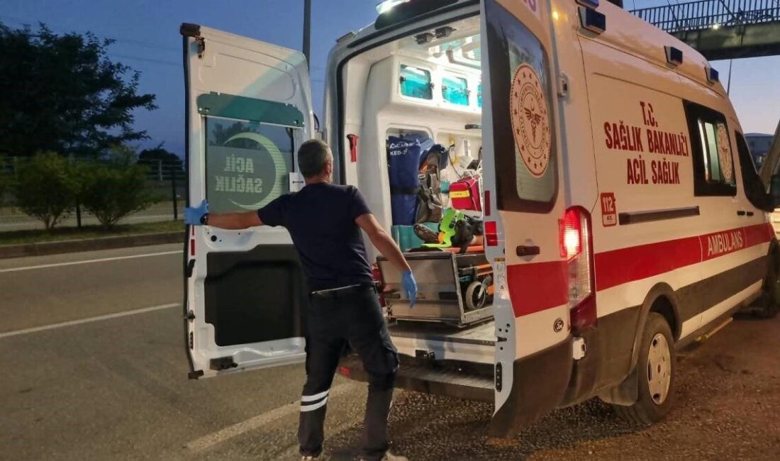 Sinop’ta, Bostancılı Mahallesi’nde, Sinop Belediyesi önündeki üst geçitte meydana gelen