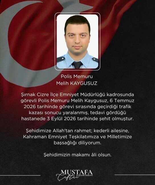 İçişleri Bakanı Mustafa Çiftçi, Şırnak’ta görev sırasında yaşadığı trafik kazası