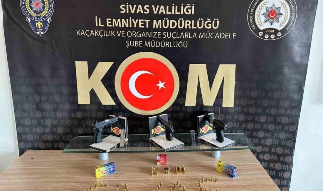 Sivas merkezli 4 ilde eş zamanlı olarak düzenlenen operasyonda, ruhsatsız