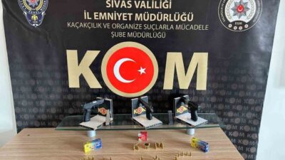 Sivas merkezli 4 ilde eş zamanlı olarak düzenlenen operasyonda, ruhsatsız