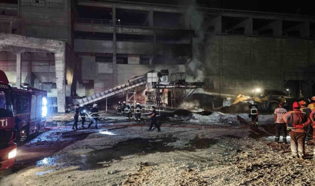 Sivas’ta bulunan Votorantim Cimentos’un çimento fabrikasında meydana gelen yangın, Sivas-Ankara